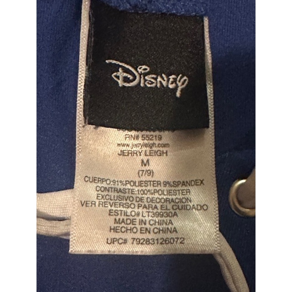 Disney Stitch Hooded Long Sleeve Tee Juniors 7/9 Blue Lilo & Stitch - Picture 5 of 6